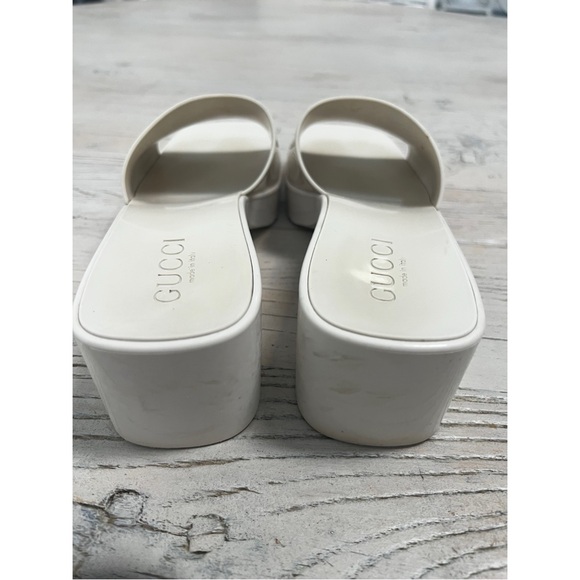 Gucci Mystic White Slide Sandals with Block Heel – Size EU 39 / US 9–9.5 - Picture 10 of 14